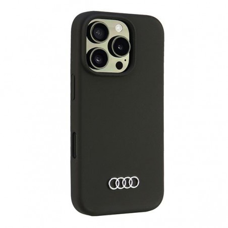 cover audi iphone 16 pro max silicone nera