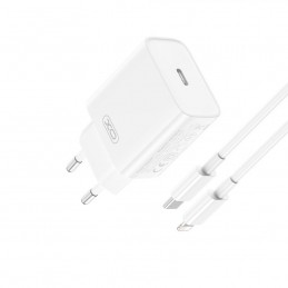 caricabatterie usb 20W con cavo lightning  bianco