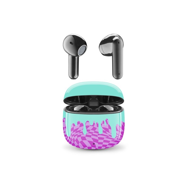 auricolare vivavoce bluetooth doppio con base di ricarica fluid