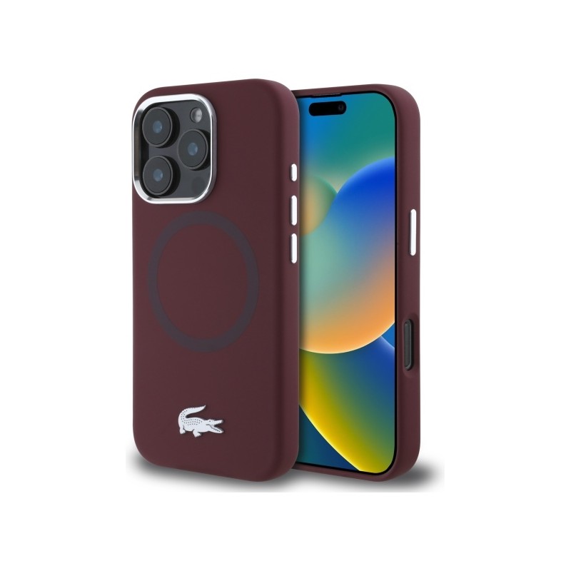 cover lacoste iphone 16 pro nera magsafe compatibile