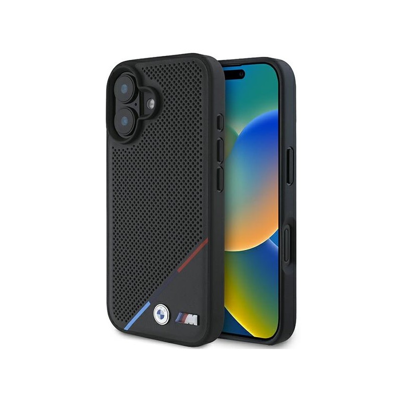 cover bmw iphone 16 perforata nera compatibile magsafe