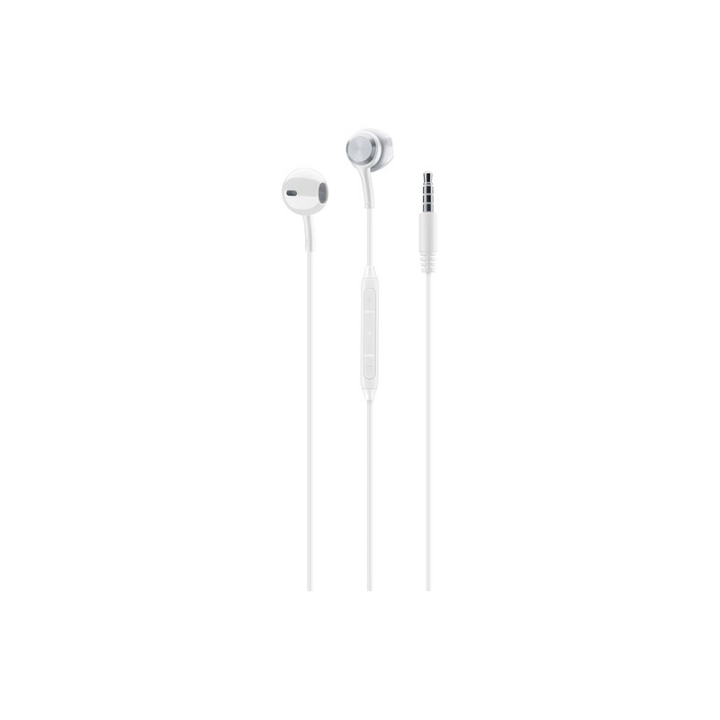 auricolare vivaoce stereo con controllo volume capsula bianco