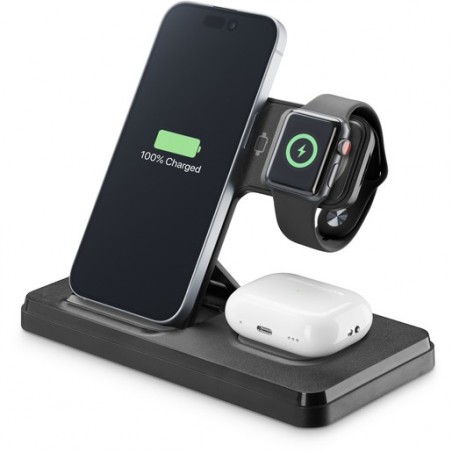 caricabatterie wireless 15w 3 in1 fast charge