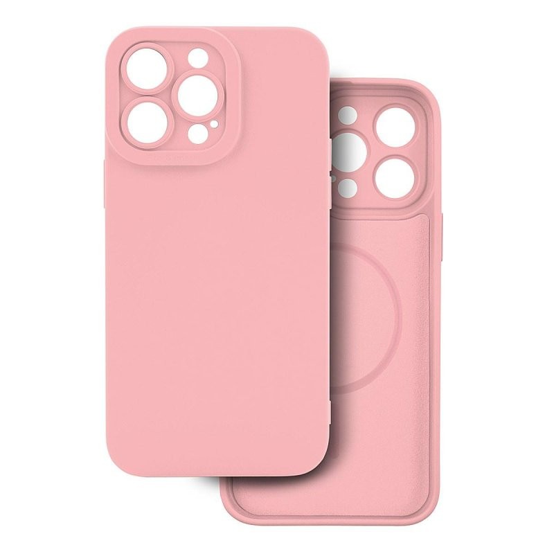 cover  silicone iphone 16 pro max rosa compatibile magsafe