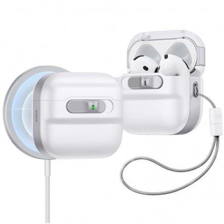 custodia per airpods 4° generazione magsafe bianca