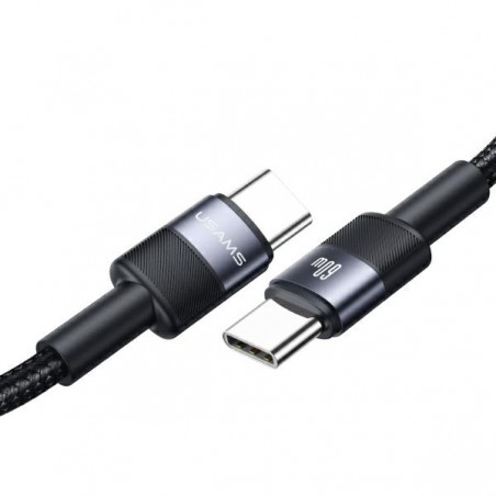 cavo dati usb-c / usb-c antistrappo 100cm 60w nero in box cilindrico da espositore