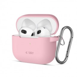 cover per airpods 3 rosa con moschettone