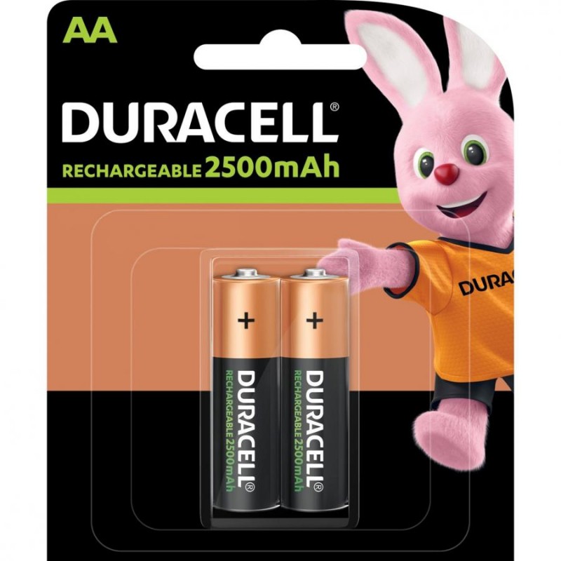batterie stilo AA ricaricabili duracell 2500 mah dx1500