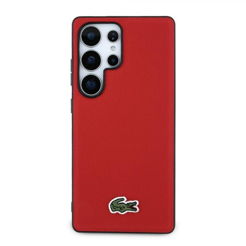 cover lacoste samsung s25 rossa compatibile ricarica wireless