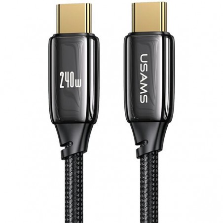 cavo dati usb-c /  usb-c 100cm 240 watt nero antistrappo