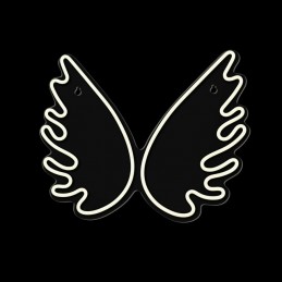 led wall neon ali angelo colore bianco caldo connettore usb dimensioni 395 x 16 x 325