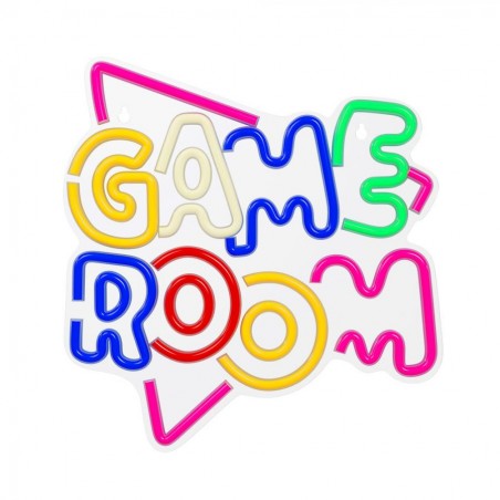 led wall neon game room multicolor connettore usb con regolatore di intensita\' dimensioni 400x16x275