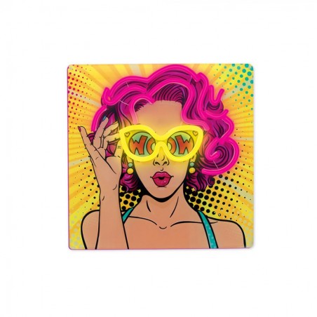 led wall neon women multicolor connettore usb con regolatore di intensita\' dimensioni 320 x 18 x 320