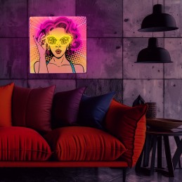 led wall neon women multicolor connettore usb con regolatore di intensita' dimensioni 320 x 18 x 320