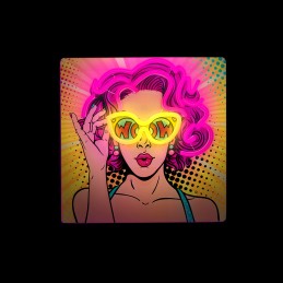 led wall neon women multicolor connettore usb con regolatore di intensita' dimensioni 320 x 18 x 320
