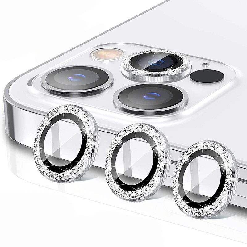 anello protettivo per fotocamere iphone 15 / 15 plus iamond silver