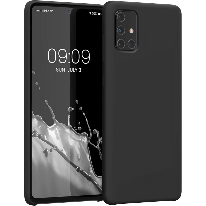 cover in silicone per samsung a71  black