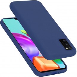 cover in silicone per samsung a41  blu