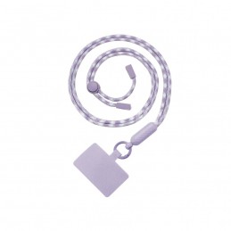 laccio portatelefono universale da collo biano viola