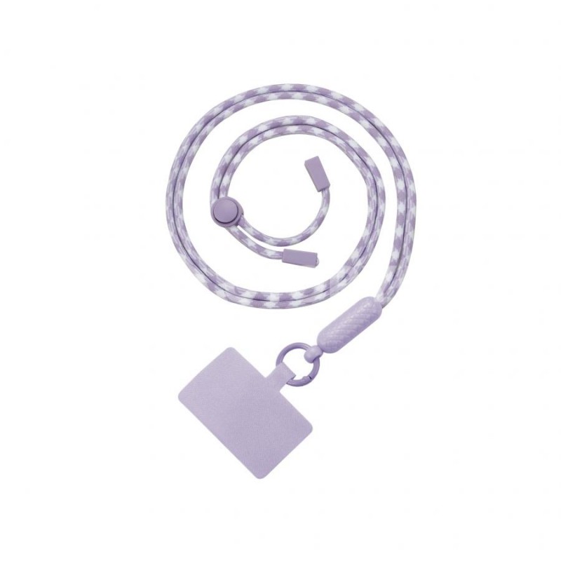 laccio portatelefono universale da collo biano viola