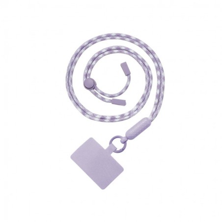 laccio portatelefono universale da collo biano viola