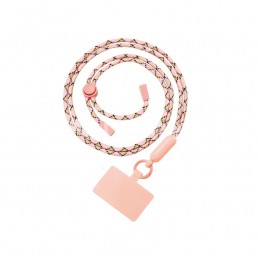 laccio portatelefono universale da collo rosa marrone
