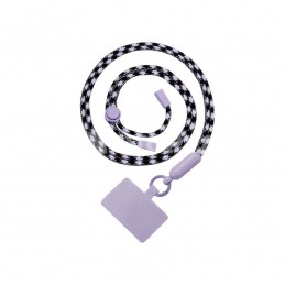 laccio portatelefono universale da collo viola nero