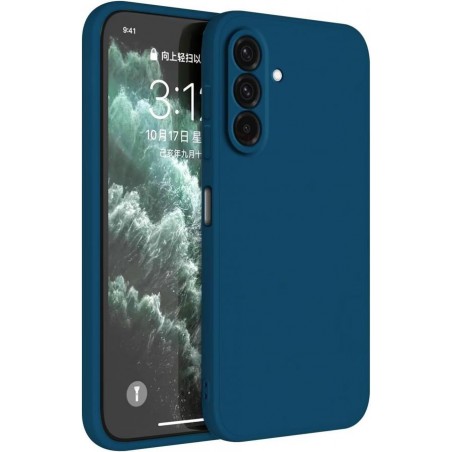 cover in silicone per samsung a56 blu