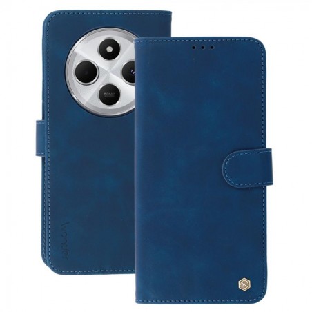 custodia book magnetica redmi 14c blu