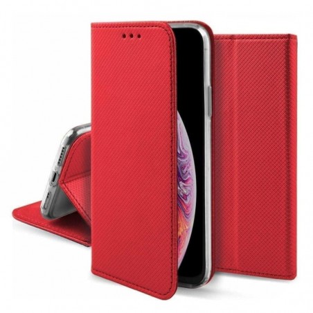 book oppo A40 rossa con porta carte di credito chiusura magnetica