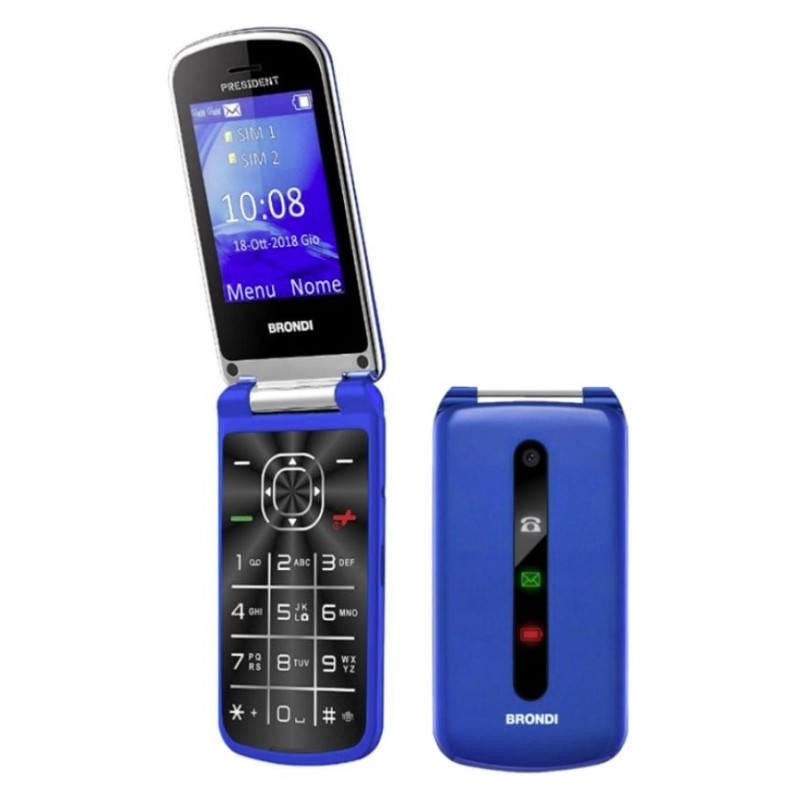 telefono cellulare brondi president blu metal
