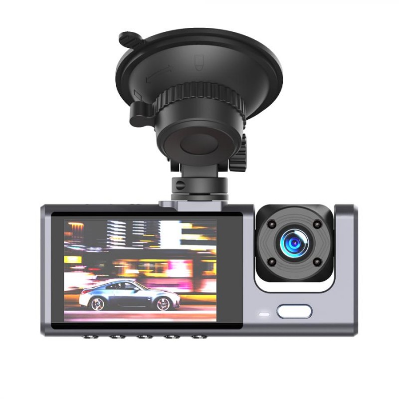 dash cam full hd g-sensor display 2 con  telecamera posteriore risoluzione 1920x1080 pixel angolo 140°