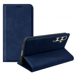 book magnetica s25 con porta carte di credito blu