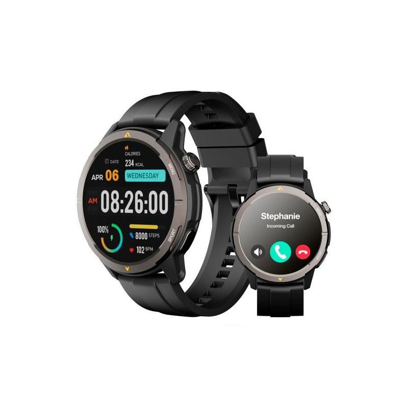 Smart Watch Display AMOLED da 1,43", Bluetooth versione IP68, modalità sport GPS integrato, altimetro con sensore compass