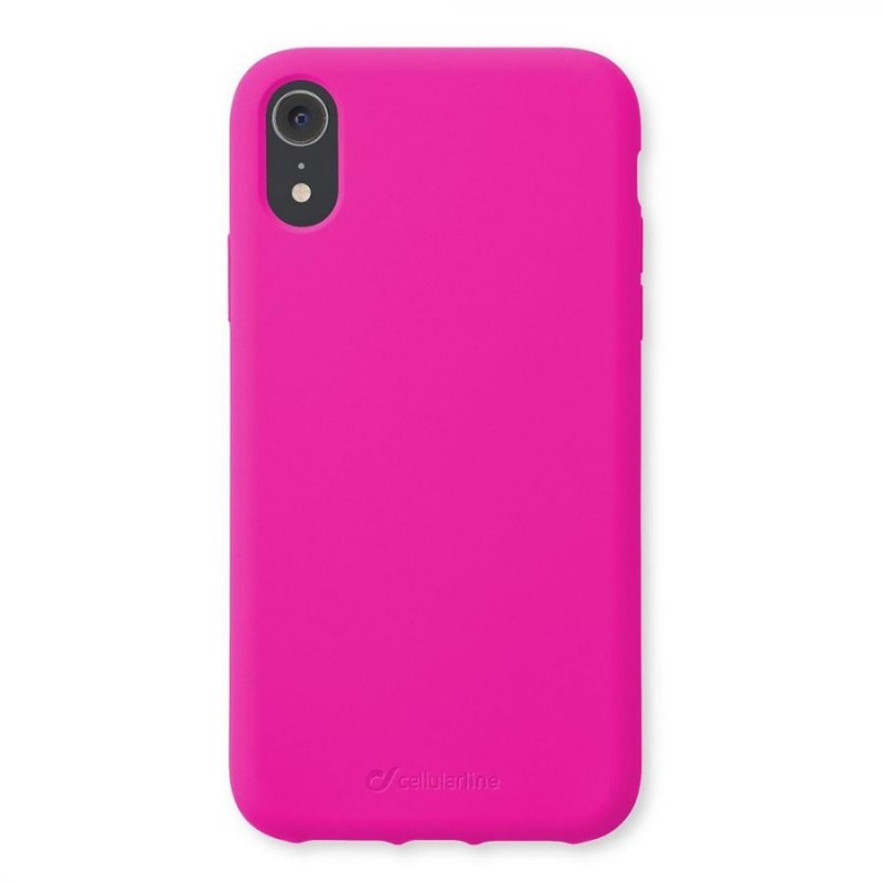 cover soft touch iphone xr  metal fucsia