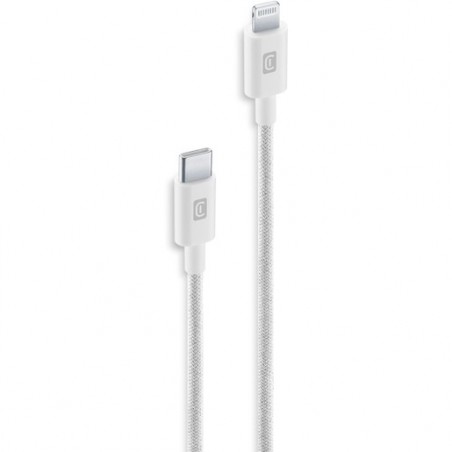 cavo dati 150 cm usb-c / lighting telato  bianco