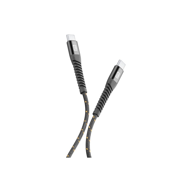 cavo usb kevlar 200 cm  usbc / usbc nero