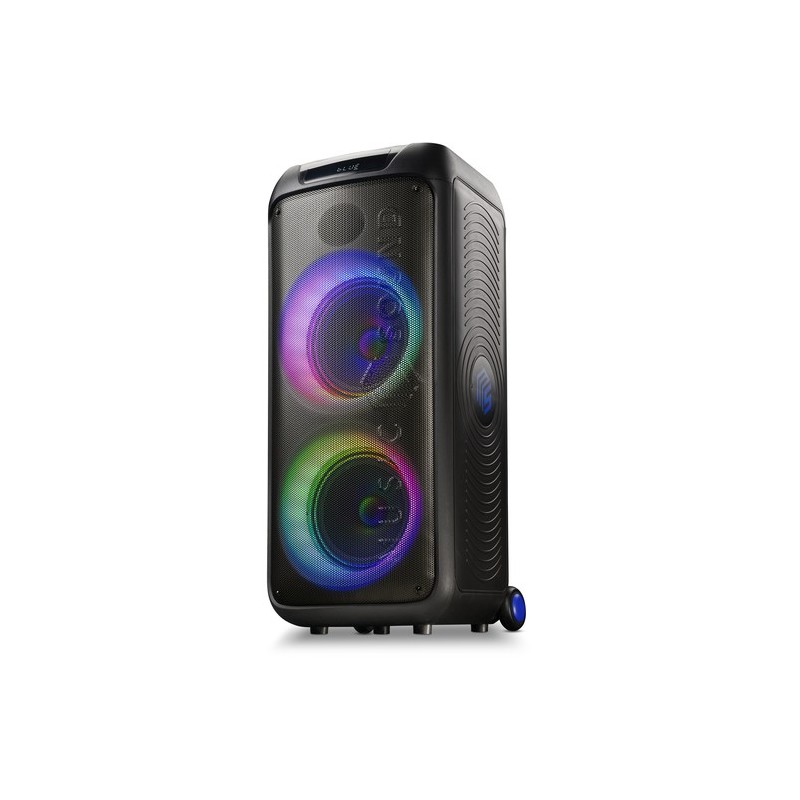 SOUND BOX - Cassa Speaker TWS Bluetooth con 100 WATT di Potenza – Wireless - Luci RGB - 5 Ore di Play Time – Telecomando per Ges
