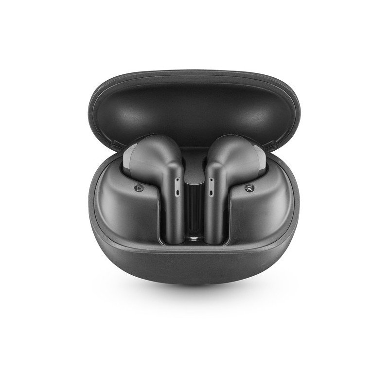 auricolare vivavoce bluetooth doppio  con base di ricarica nero