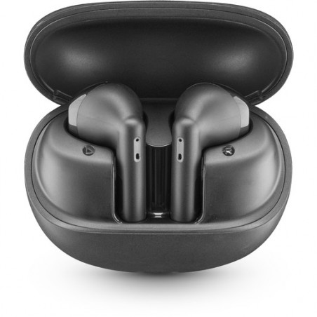 auricolare vivavoce bluetooth doppio  con base di ricarica nero