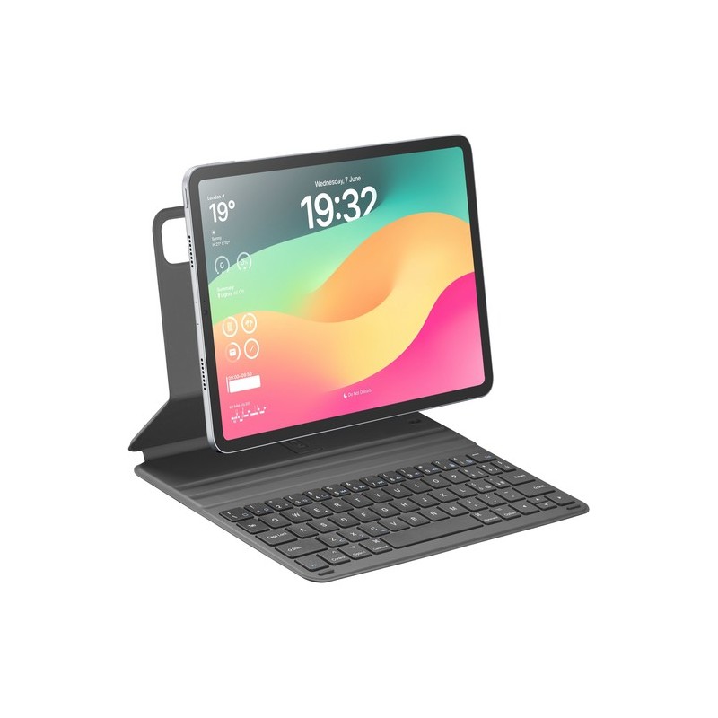 custodia con tastiera bluetooth per ipad air 10.9 / air 11 /  ipad pro 11  nera