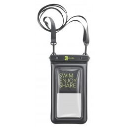 custodia waterproof  sino a 6,7" ipx8 nera con laccio da collo resistente sino a 20mt galleggiante