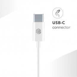 auricolare vivaoce stereo usb- c con controllo volume bianco