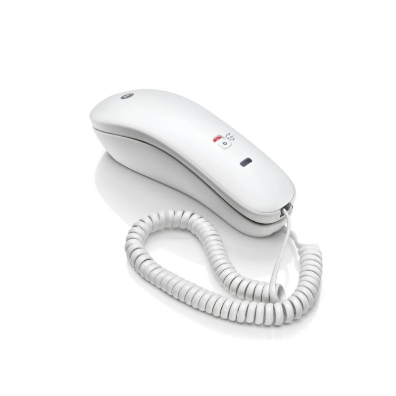 Motorola Voice - Telefono con filo CT50, Design semplice e compatto con funzione radiale, Disattivazione microfono, Montaggio a 