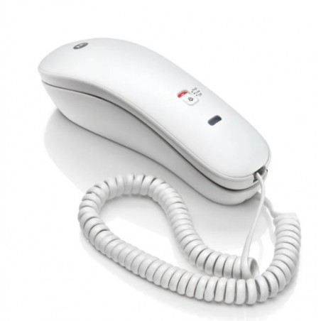 Motorola Voice - Telefono con filo CT50, Design semplice e compatto con funzione radiale, Disattivazione microfono, Montaggio a 