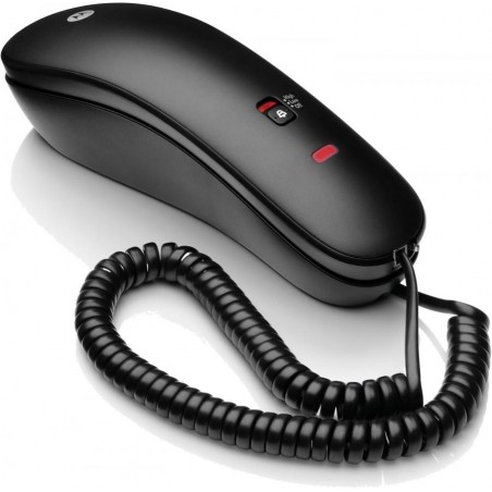 Motorola Voice - Telefono con filo CT50, Design semplice e compatto con funzione radiale, Disattivazione microfono, Montaggio a 