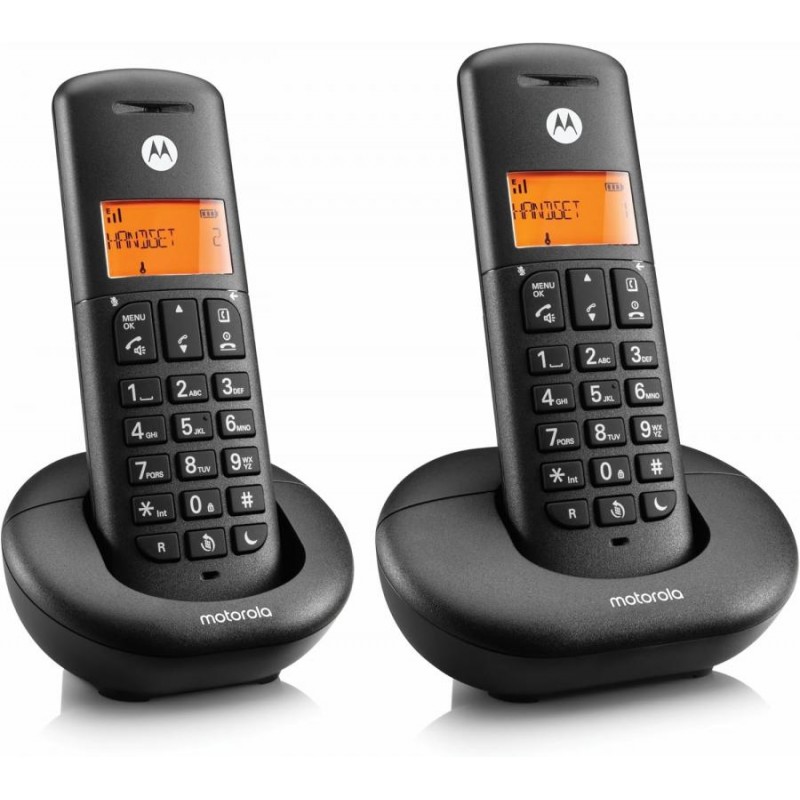 Motorola doppio E202  Blocco chiamate, Funzione ‘non disturbare’, Rubrica, Display retroilluminato, Vivavoce, ID chiamata entran