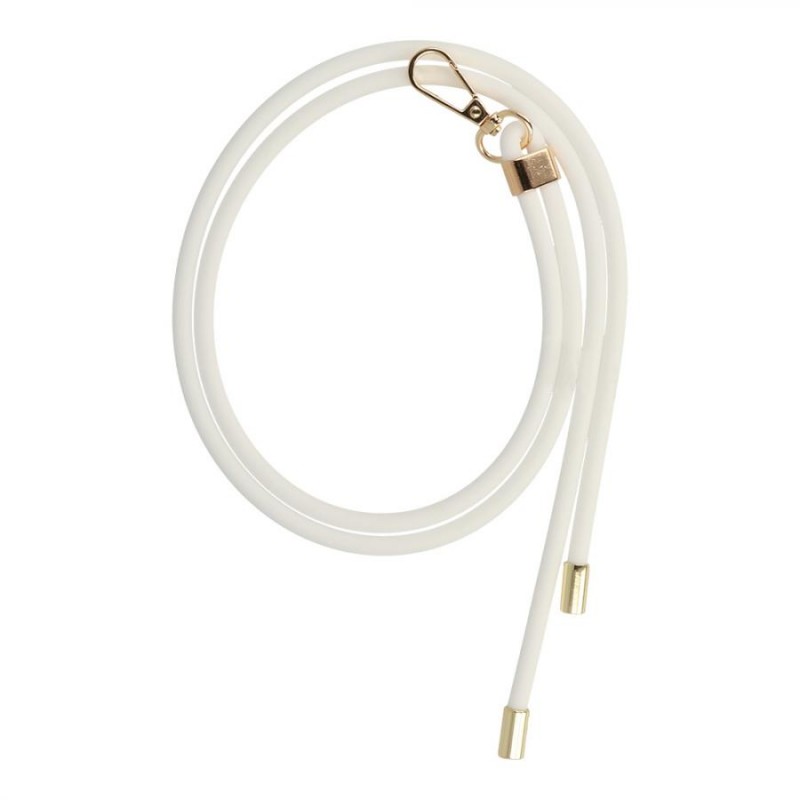 laccio portatelefono universale da collo silicone bianco