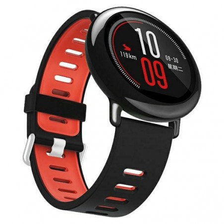 cinturino smartwatch universale 22mm black - red