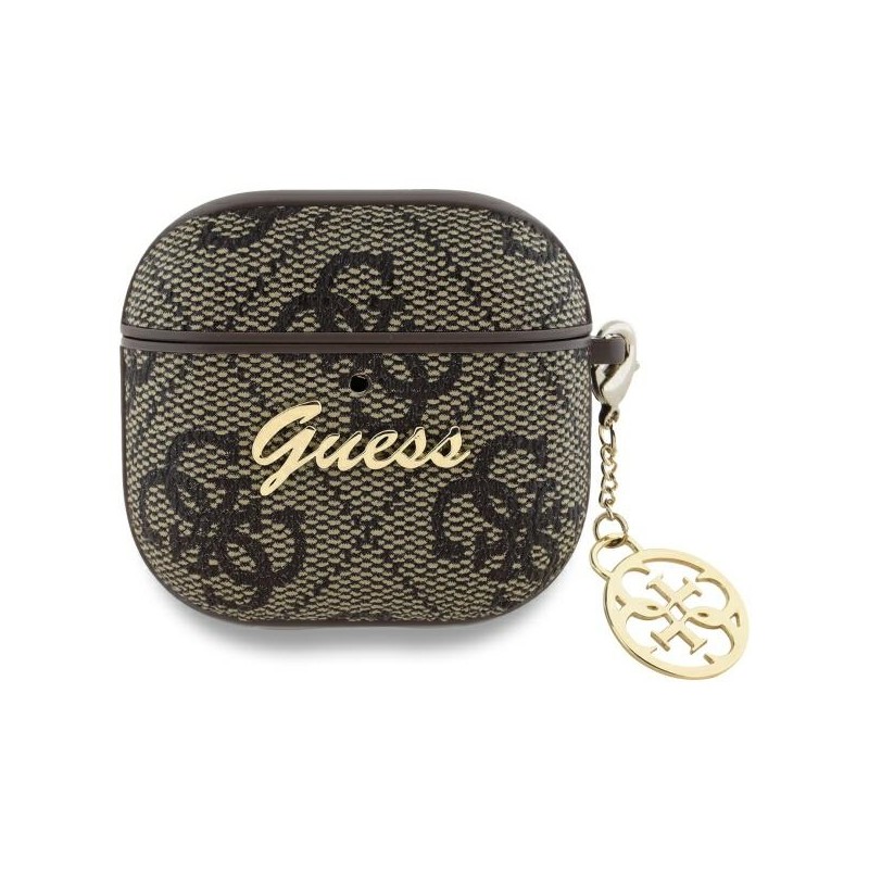 cover guess airpods 4° generazione brown con charm